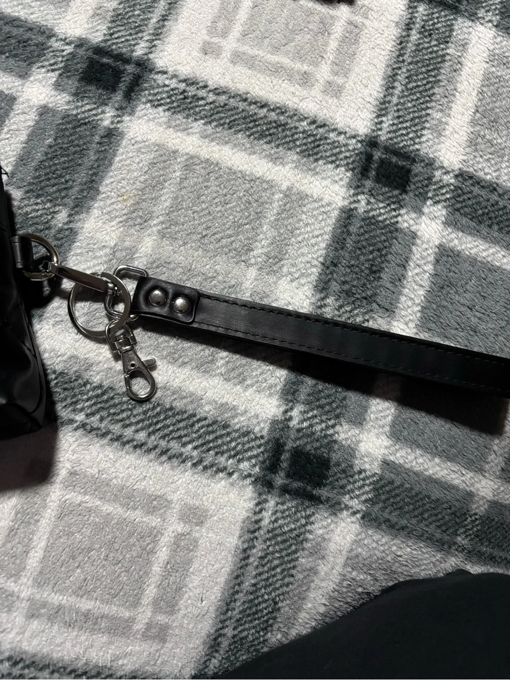 iHKWIP Quilted Leather Wristlet Clutch - Black RIFD built in for cards
